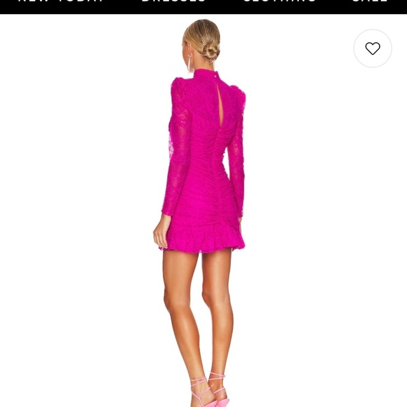 Marcey Mini Dress in Fuschia - Picture 2 of 4